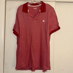 Men’s Express polo shirt in red tweed